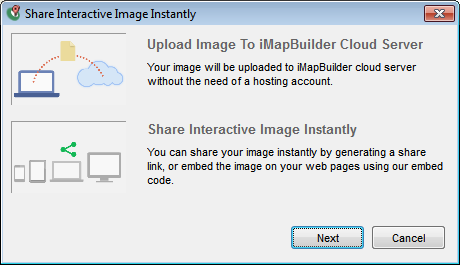 Dialog box for sharing